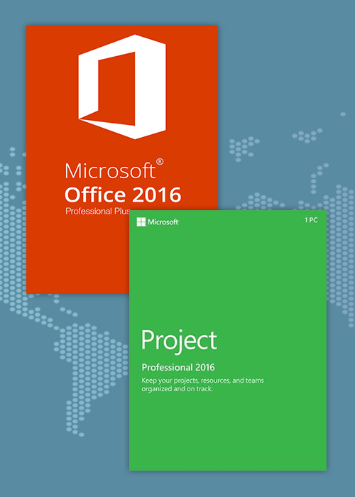 Office2016 Professional Plus + Project Professional 2016 Key Pack